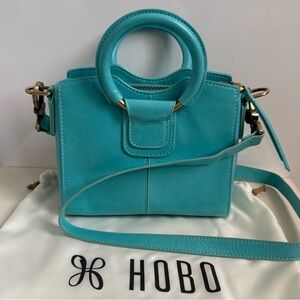 HOBO NWOT Heidi Mini Satchel Leather Handbag Tiffany Blue